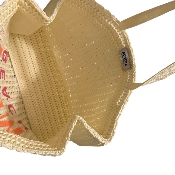 Sonoma Maya Straw Verbiage Tote & Wristlet Set - Picture 5 of 11